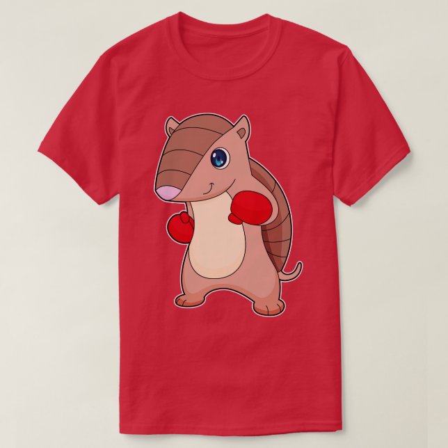Armadillo Boxing Boxer Boxing handskar T Shirt (Design framsida)