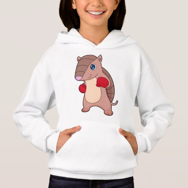 Armadillo Boxing Boxer Boxing handskar T Shirt (Framsida)