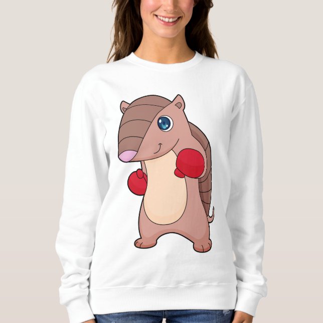 Armadillo Boxing Boxer Boxing handskar T Shirt (Framsida)