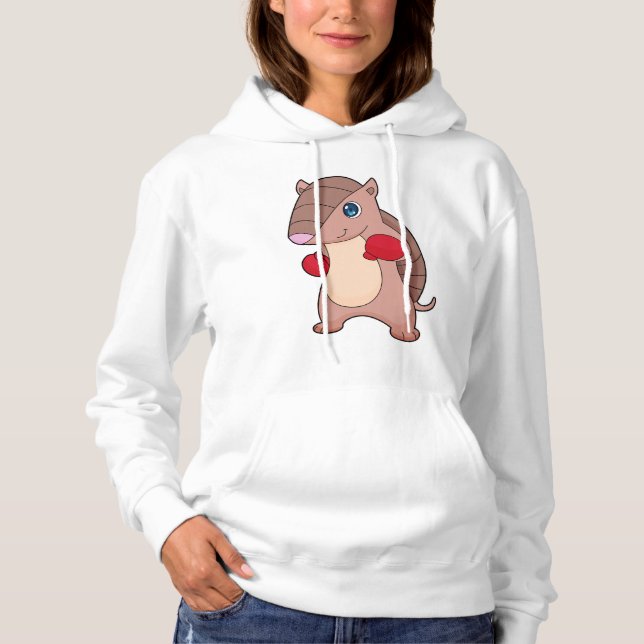 Armadillo Boxing Boxer Boxing handskar T Shirt (Framsida)