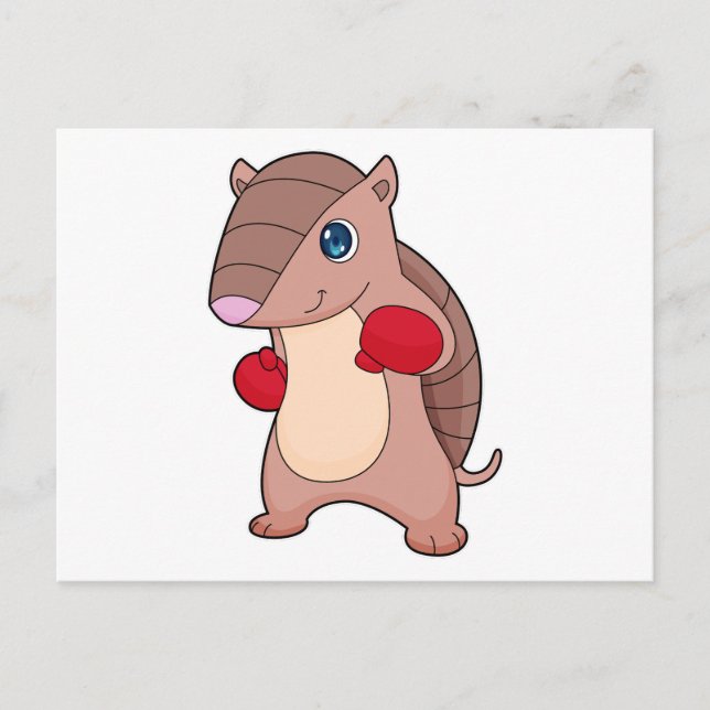 Armadillo Boxning Boxare Boxnings handskar Vykort (Framsida)