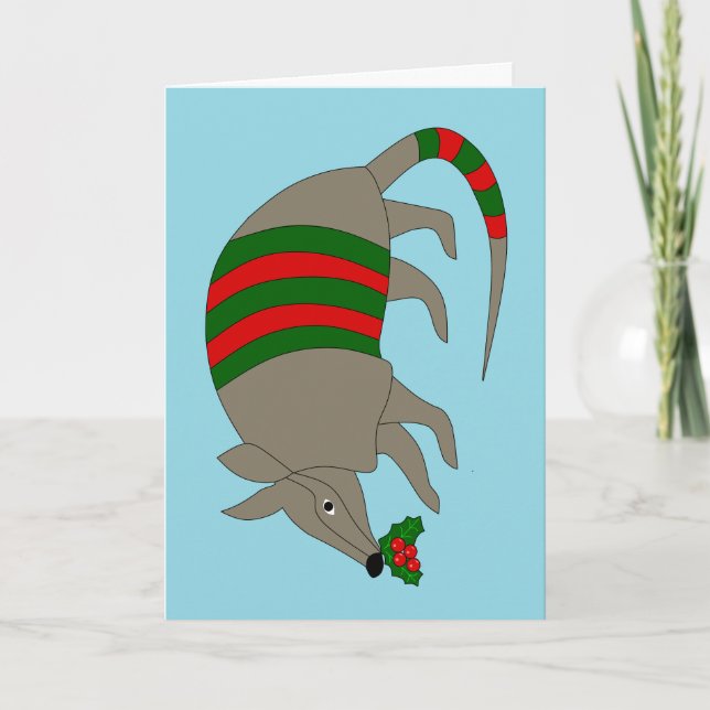 Armadillo Christmas Card Helgkort (Framsida)