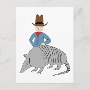 Armadillo Cowboy Vykort
