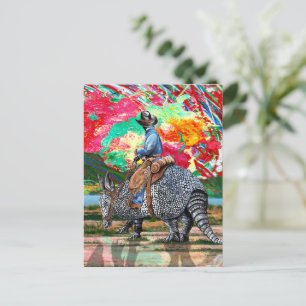 Armadillo Cowboy Vykort