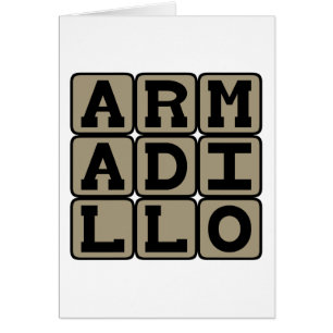 Armadillo, däggdjur, placentala däggdjur hälsningskort