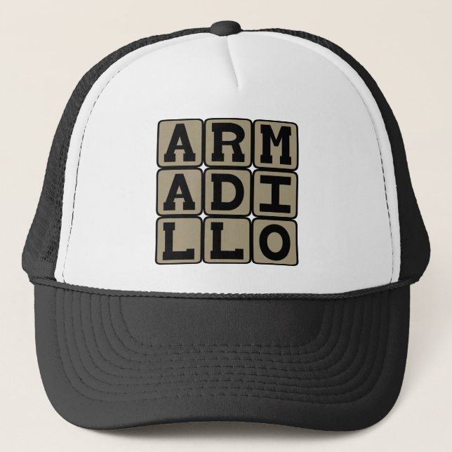 Armadillo, däggdjur, placentala däggdjur truckerkeps (Framsida)