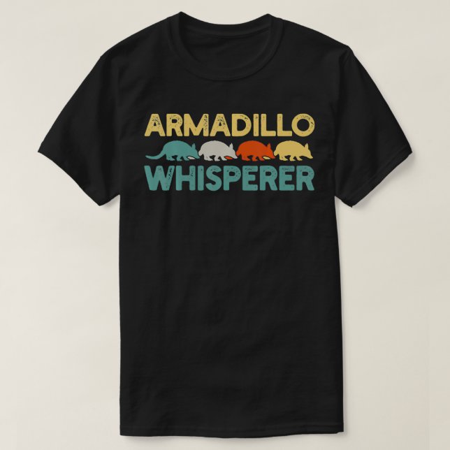Armadillo Funny Retro Gift  T Shirt (Design framsida)
