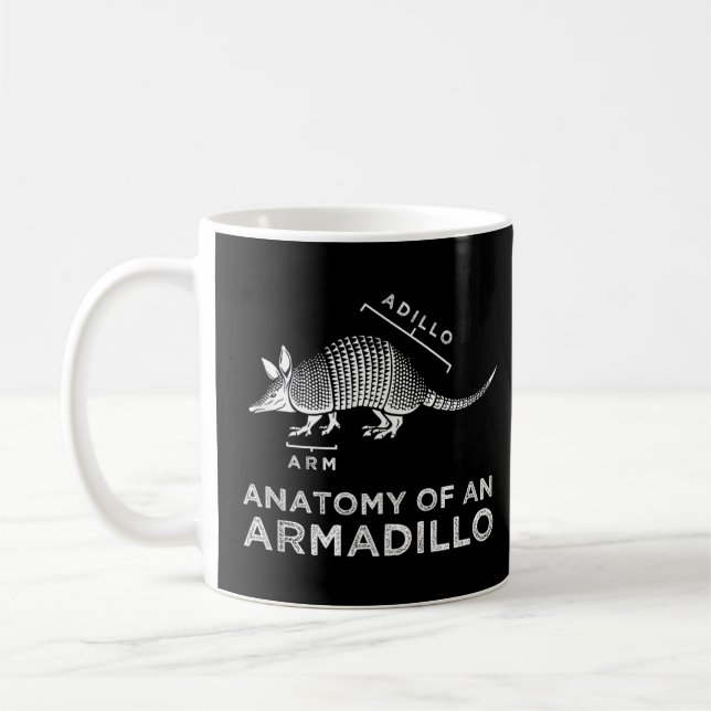 Armadillo Funny Texas Armadillos Wildli Kaffemugg (Vänster)
