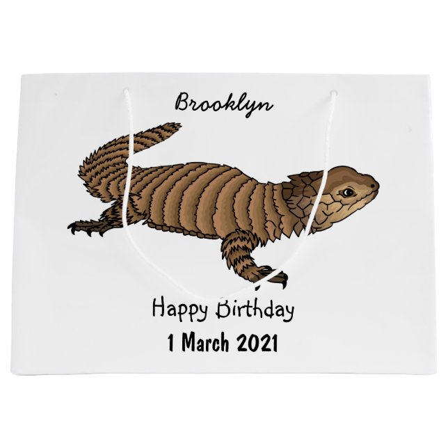 Armadillo gidled lizard tecknad illustration (Framsidan)
