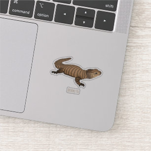 Armadillo gidled lizard tecknad illustration klistermärken