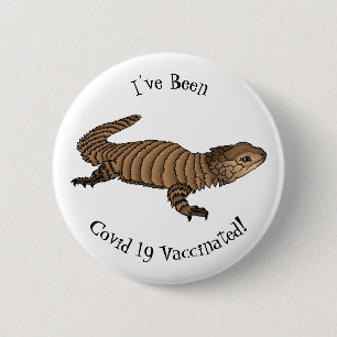 Armadillo gidled lizard tecknad illustration knapp