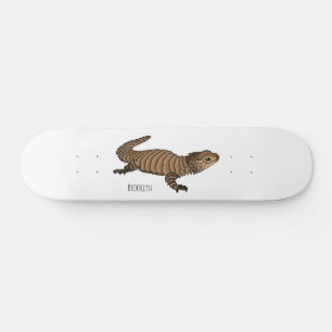 Armadillo gidled lizard tecknad illustration mini skateboard bräda 18,5 cm