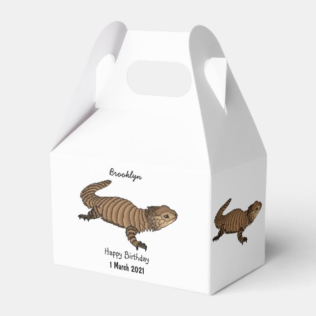 Armadillo gidled lizard tecknad illustration presentaskar (Framsidan Sidan)