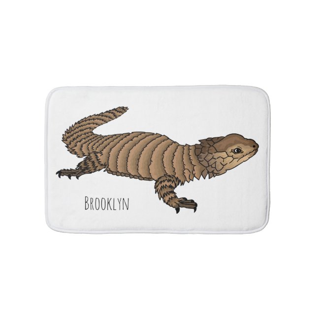 Armadillo girdled lizard cartoon illustration  badrumsmatta (Framsidan)