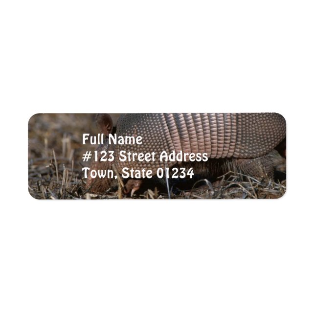 Armadillo Habitat-segeletiketter Returadress Etikett (Framsidan)