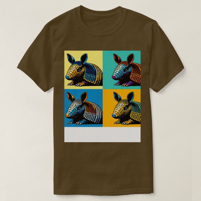 Armadillo i Abstrakt A Art Färg Odyssey T Shirt (Design framsida)