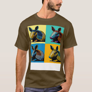 Armadillo i Abstrakt A Art Färg Odyssey T Shirt