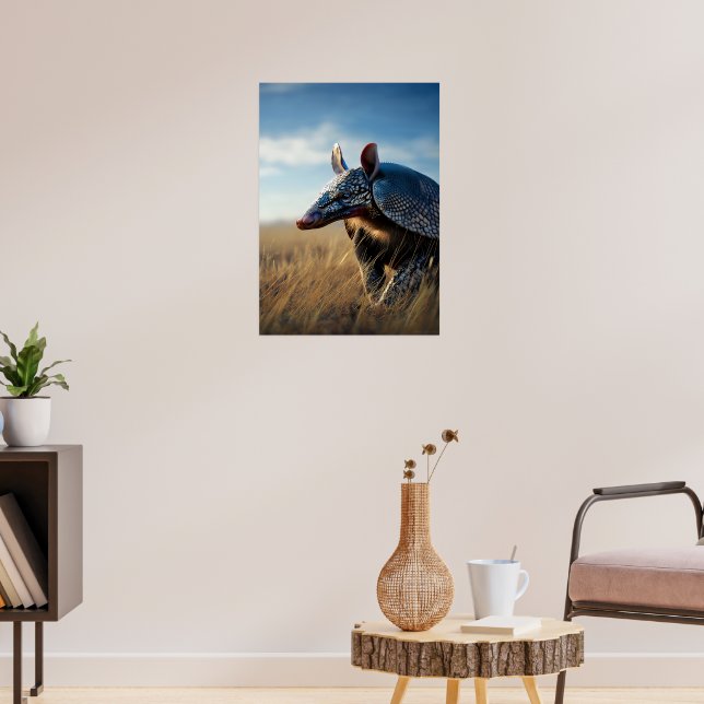 Armadillo i Golden Savannah Poster (Vardagsrum 3)