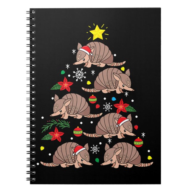 Armadillo jul Ornament Träd fantik Zookeeper Anteckningsbok (Framsidan)