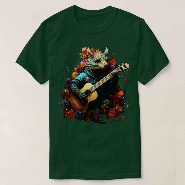 Armadillo Puting Guitar T Shirt (Design framsida)
