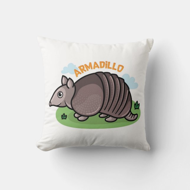 Armadillo Tecknad Kudde (Framsida)