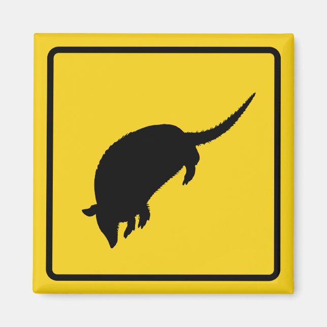 Armadillo Warning Magnet (Framsidan)