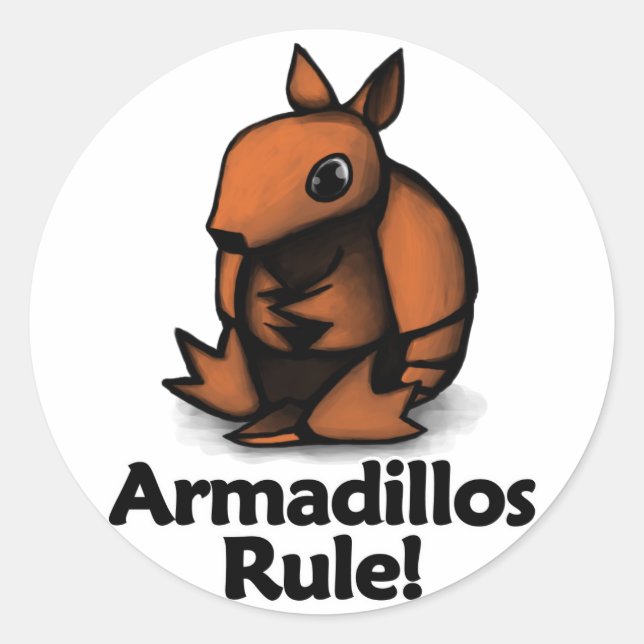 Armadillos-regeln! Runt Klistermärke (Framsida)