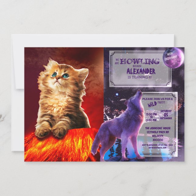 Armageddon cat inbjudningar (Framsida)