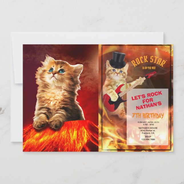 Armageddon cat inbjudningar (Framsida)
