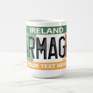 Armagh Ireland Anpassningsbar License Plate Kaffemugg