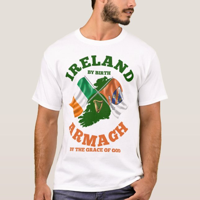 Armagh Ireland by the Grace of God T Shirt (Framsida)