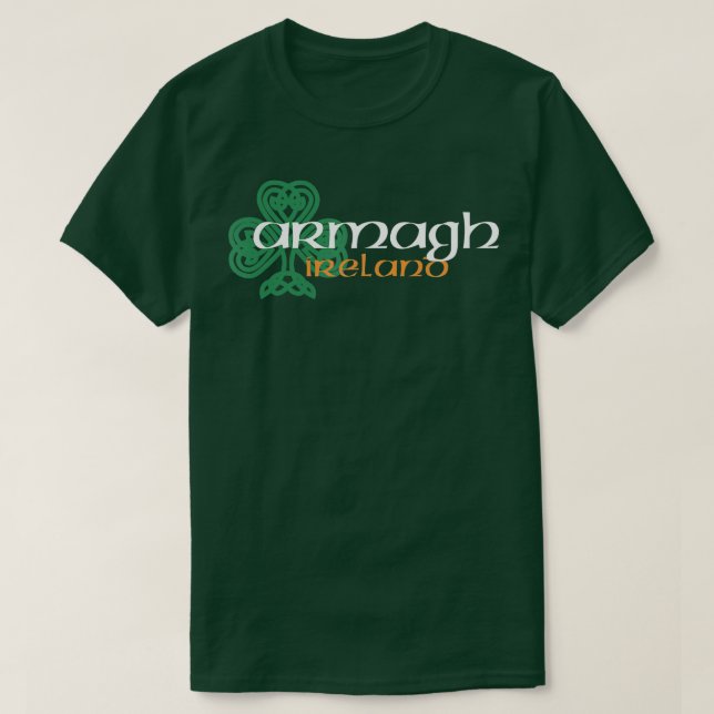 ARMAGH Irish Celtic Shamrock T Shirt (Design framsida)