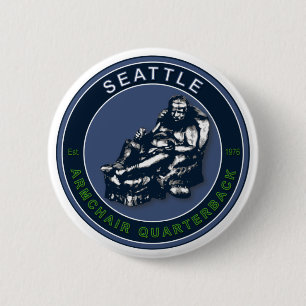 Armaikvartersbaksidan ~ Seattle Football Fläkt Knapp