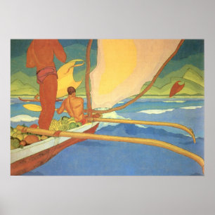 Arman Manookian-Manar i en Outriggerkanot Poster