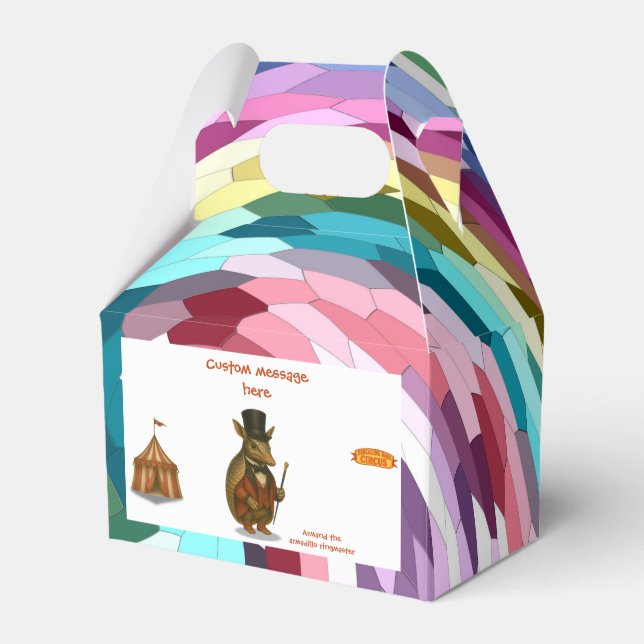 Armand, armadillo ringmaster presentaskar (Framsidan Sidan)