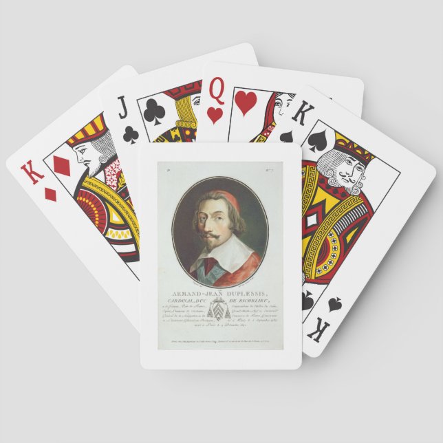 Armand Jean Duplessis, kardinal, Duc de Richelieu Spelkort (Baksidan)
