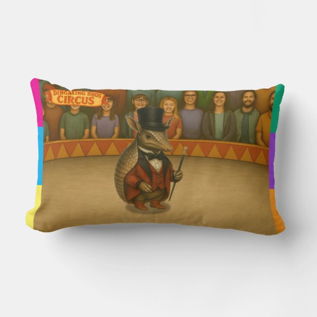 Armand, ringledare för bältdjur lumbarkudde (Framsida)