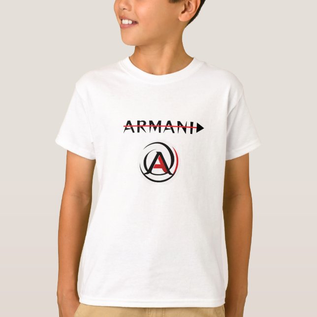 "ARMANI Kids" Logotyp T-Shirt - Snyggt och bekväml (Framsida)