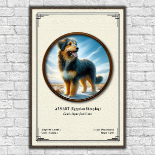 Armant (egyptisk fårehund) Zoologisk Serie Poster