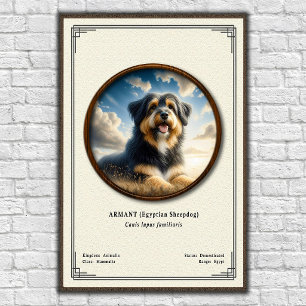 Armant (egyptisk fårehund) Zoologisk Serie Poster