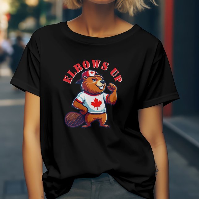 Armbågar Upp Kanadensisk Bäver T Shirt (Skapare uppladdad)