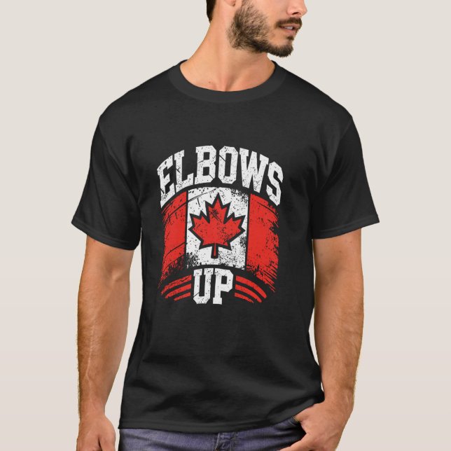 Armbågar Upp T Shirt (Framsida)