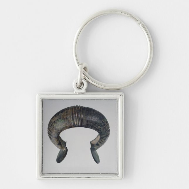 Armband från Reallon, Hautes-Alpes Fyrkantig Silverfärgad Nyckelring (Framsidan)