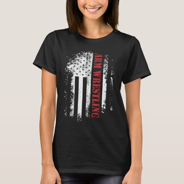 Armbrottningsflaggans armpressböjar t shirt (Framsida)