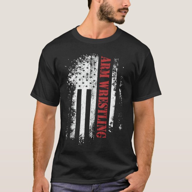 Armbrottningsflaggans armpressböjar t shirt (Framsida)