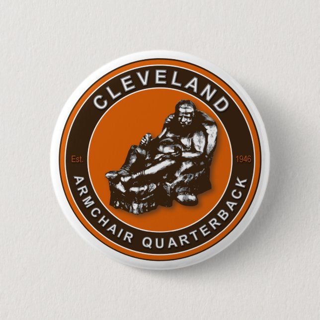 ARMCHAIR QB - Cleveland Football Button Knapp (Framsida)