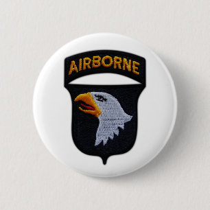 Armé 101st ABN Airborne Division Button Knapp