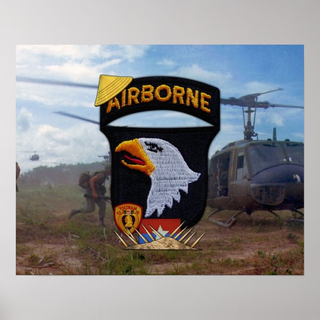 Armé 101st ABN Div Screaming Eagles Patch Poster (Framsidan)
