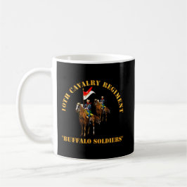 Armé - 10:e kavalleriregimen w Cavalrymen Kaffemugg