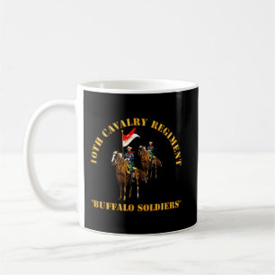 Armé - 10:e kavalleriregimen w Cavalrymen Kaffemugg